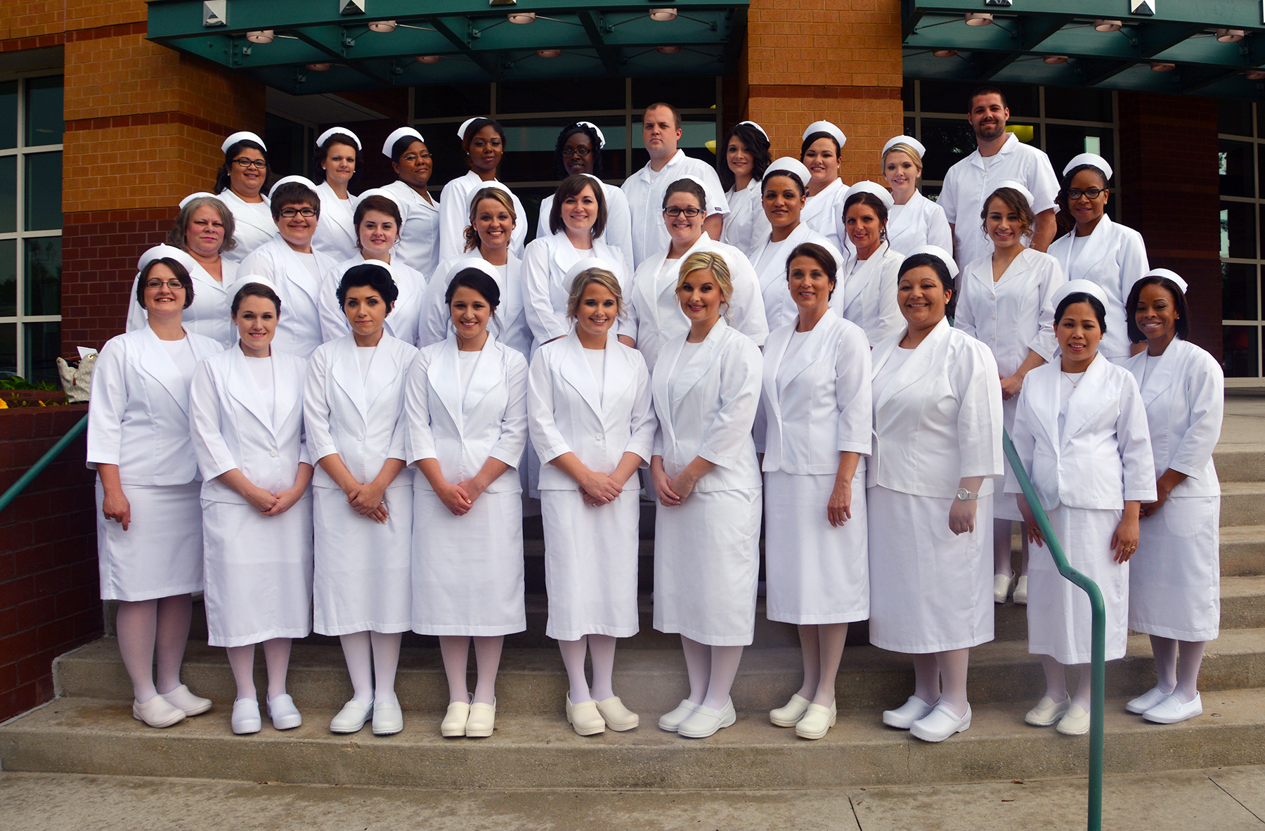 Pictured are the students who graduated from Richmond Community College’s Associate Degree of Nursing program. Front row, left to right, Katherine Shaw, Karen McIntyre, Erika Anderson, Adrianna Cooper, Carley McInnis, Christian Deane, Michelle Howe, Jessica Taylor, Levy Steele and Kaneisia Sansone; second row, left to right, Bobbi Richardson, Meghan Martin, Lauren Kelsey, Alexandra Aiken, Rebecca Wallace, Samantha Marsh, Rosanna Smith, Brandy Stutts, Jessie Molin and Jamika Hunter; third row, left to right, Brittney Wright, Amy Covington, Fakira Dowdy, Shakora Yarborough, Monica Gunter, Tyler Wood, Miranda Locklear, Brittany Hagins Strickland, Rebecca Brand, and Matthew Quick.