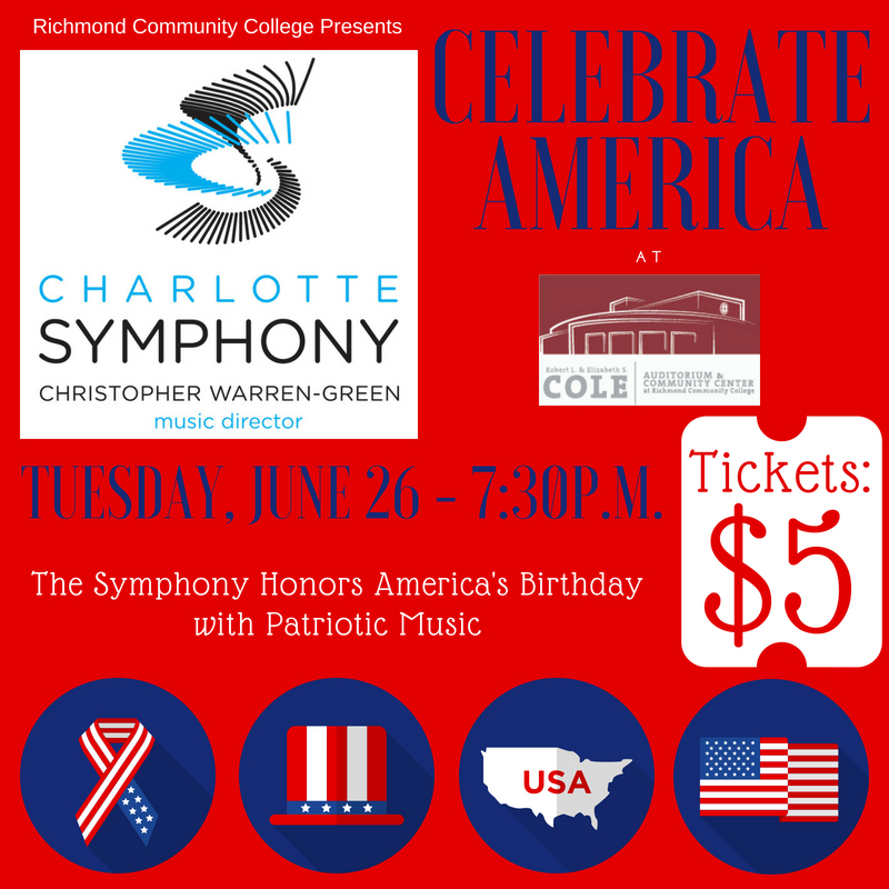Flyer for Charlotte Symphony Concert at RichmondCC