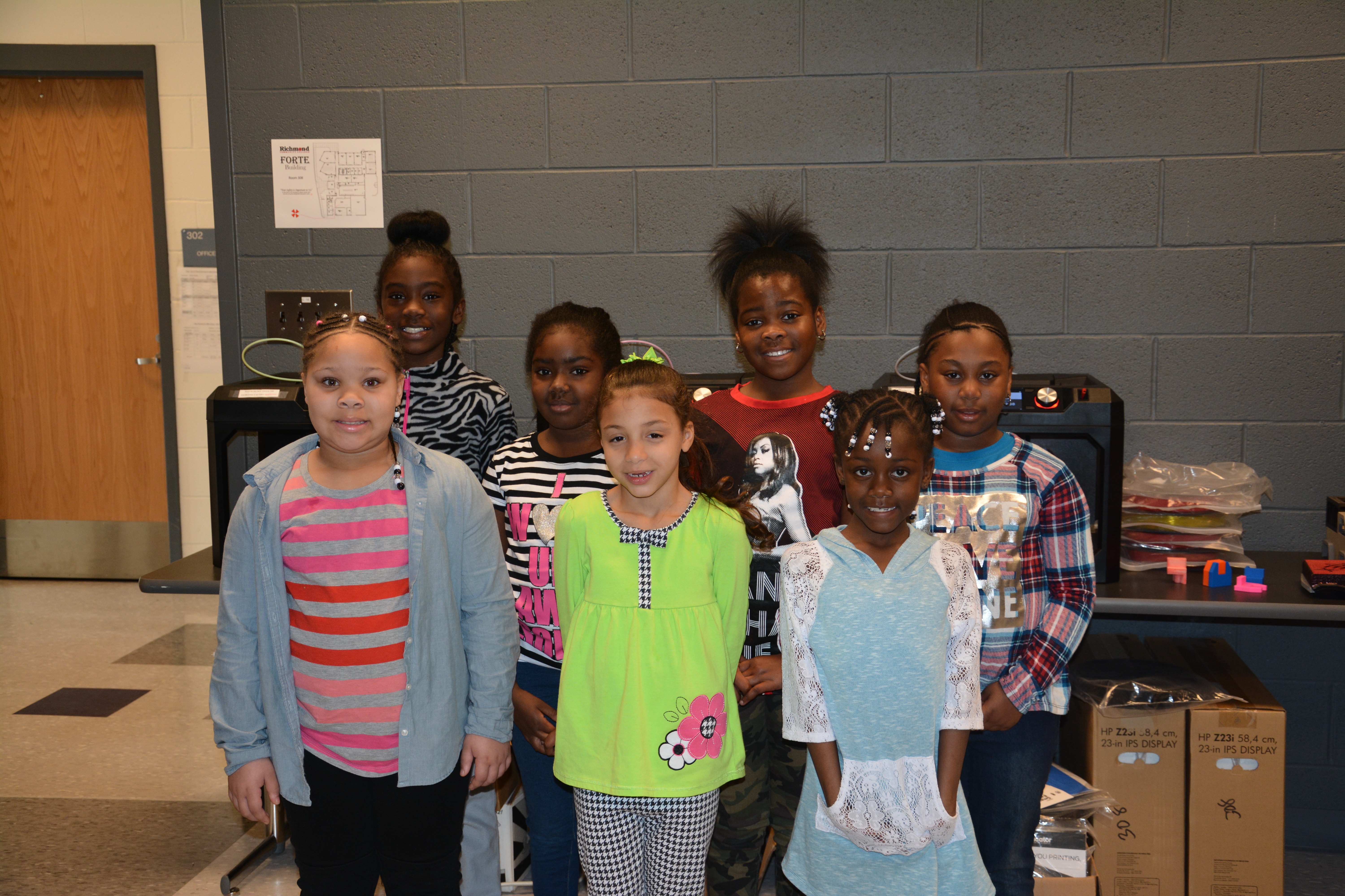 Pictured are the Cinderella Girls who learned about 3D printing while making and decorating jewelry at Richmond Community College under the guidance of Mechanical Engineering instructor Annie Smith.
