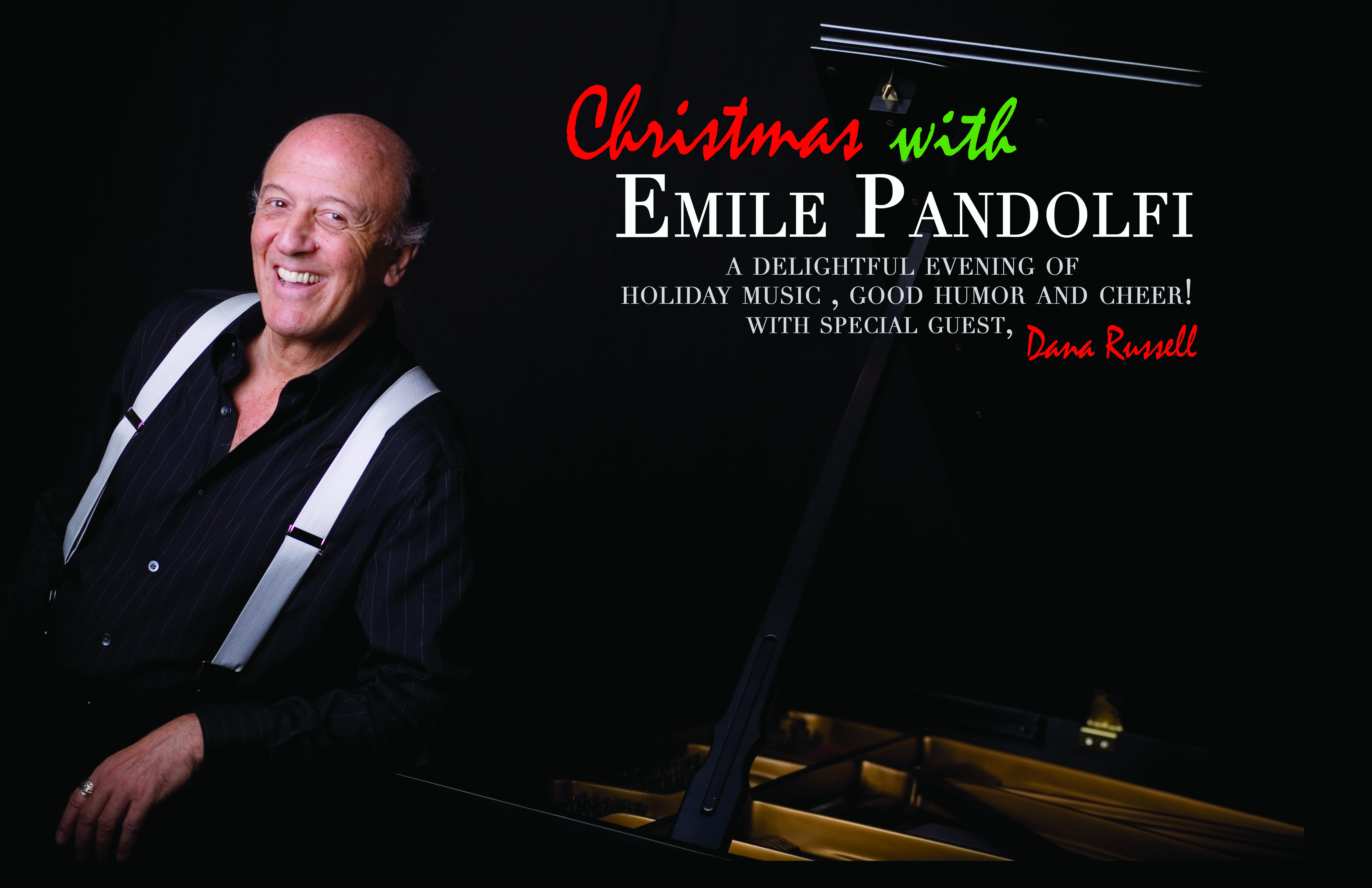 A classically trained pianist, Emile Pandolfi returns for a third time to the Cole Auditorium on Dec. 16 for a special holiday show.