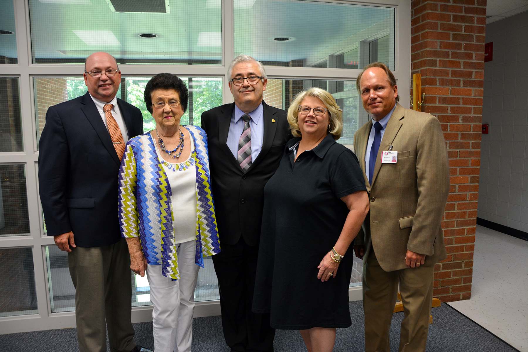 The Dr. R. Kenneth Melvin Memorial Scholarship will be awarded to a student during summer semester at Richmond Community College. Pictured are, from left, Dr. Dale McInnis, president of RichmondCC; Jeannette Melvin, wife of Dr. Melvin; Kenny and Leah Melvin, who established the scholarship; and Dr. Hal Shuler, associate dean of development at RichmondCC.