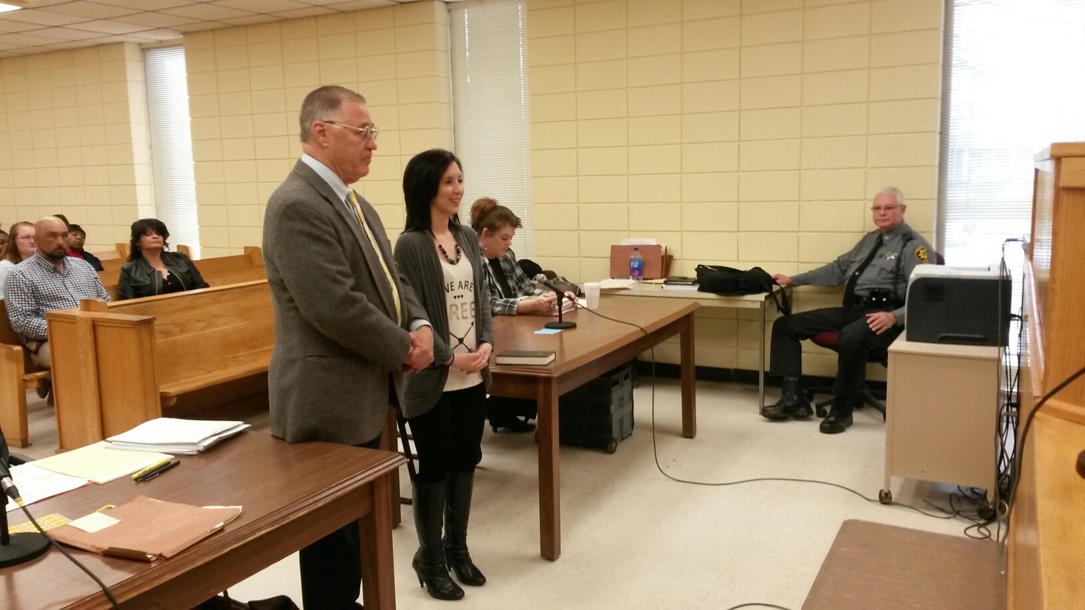 Brooke Powell of Laurinburg is sworn in as a Guardian ad Litem advocate for Scotland County.