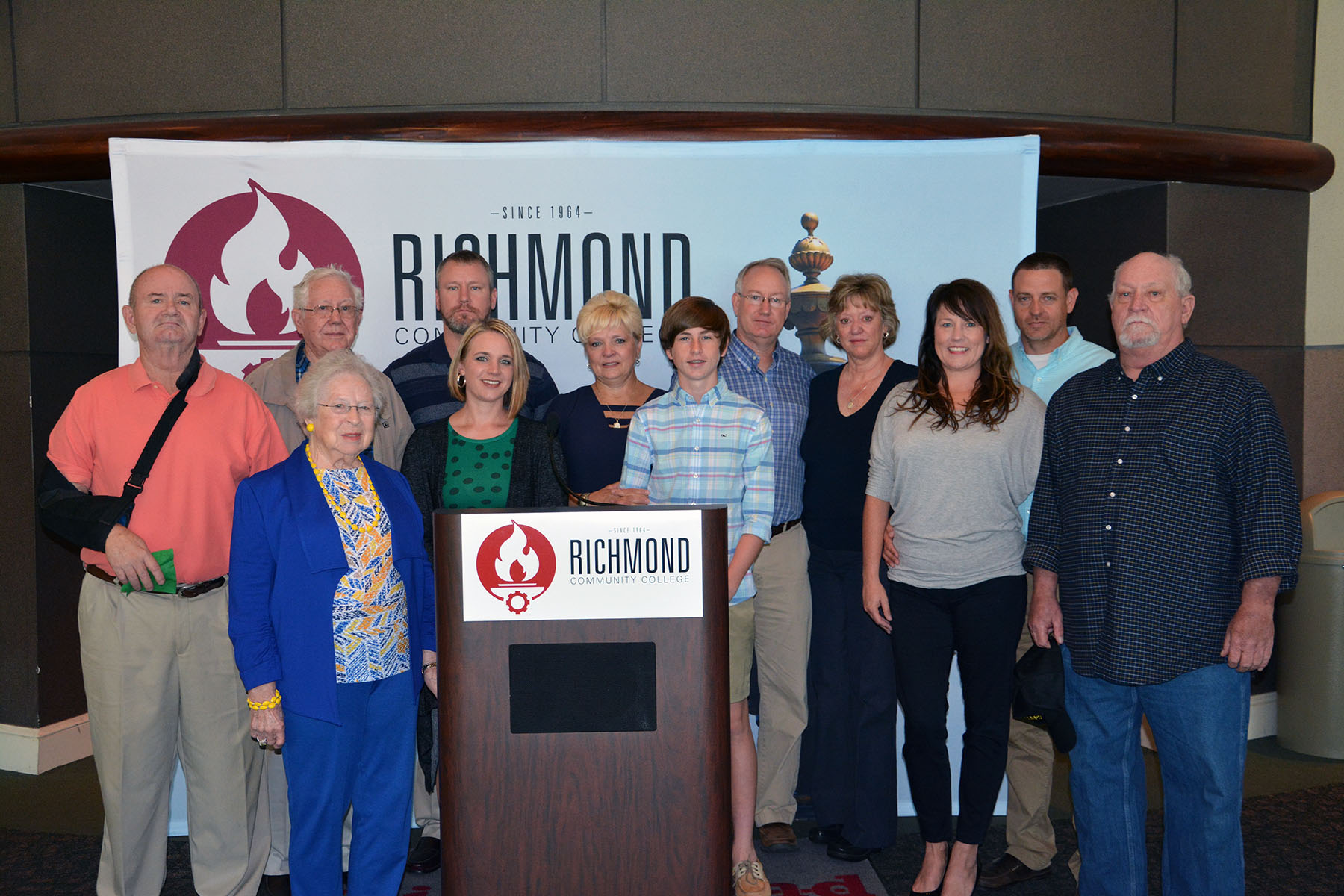 Pictured are members of the Joshua Michael Lamm family who established a scholarship in Josh's memory at Richmond Community College. 