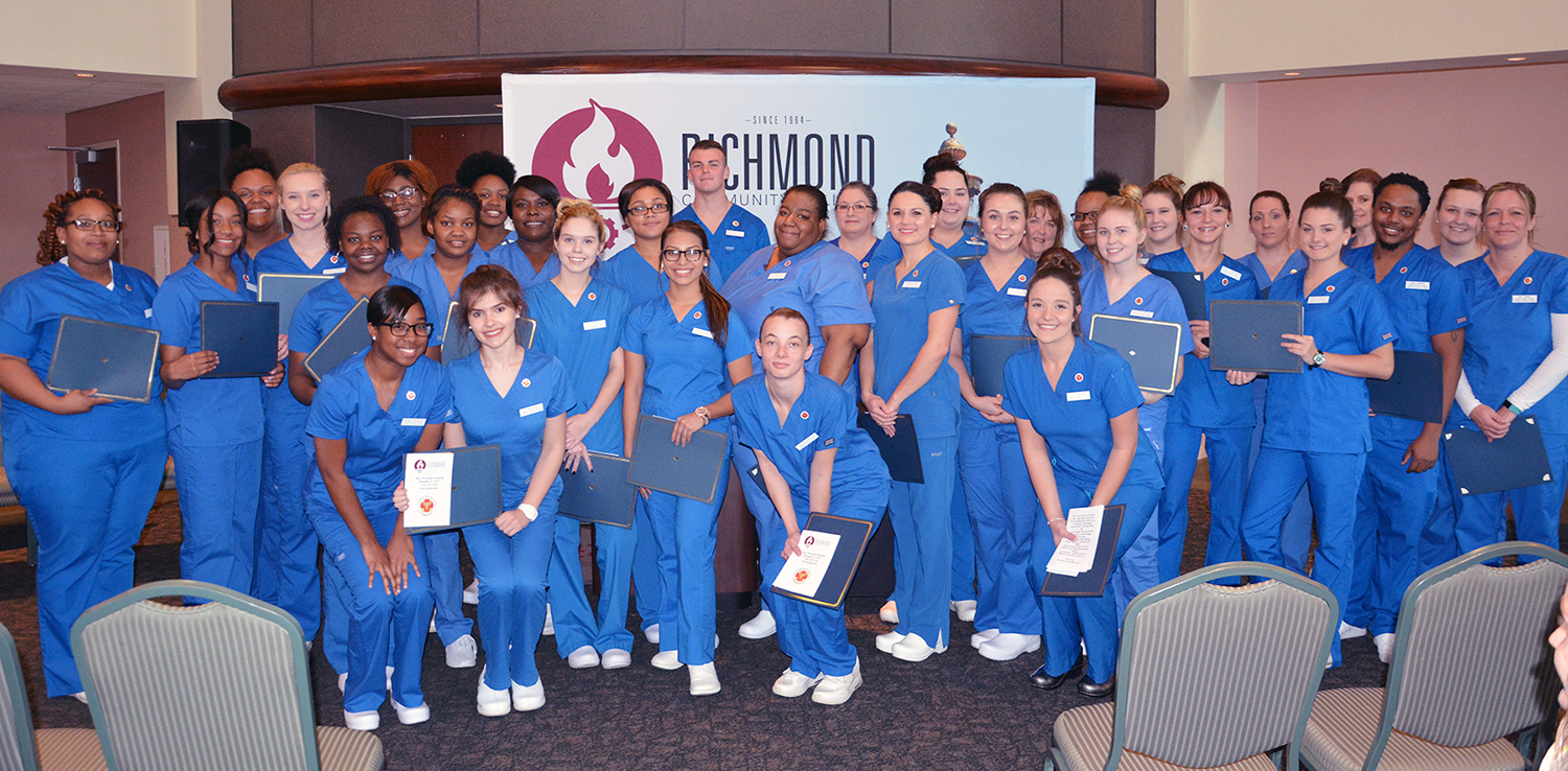 Group photo of Nursing Assistant course completers