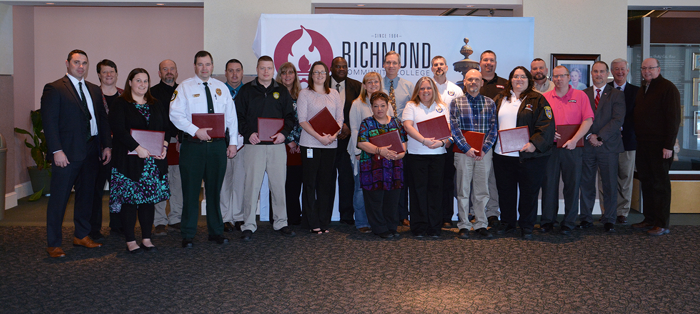 Pictured is the group of students who completed PSAP Managers Certification Training at Richmond Community College. The next class at RichmondCC will begin this month. 