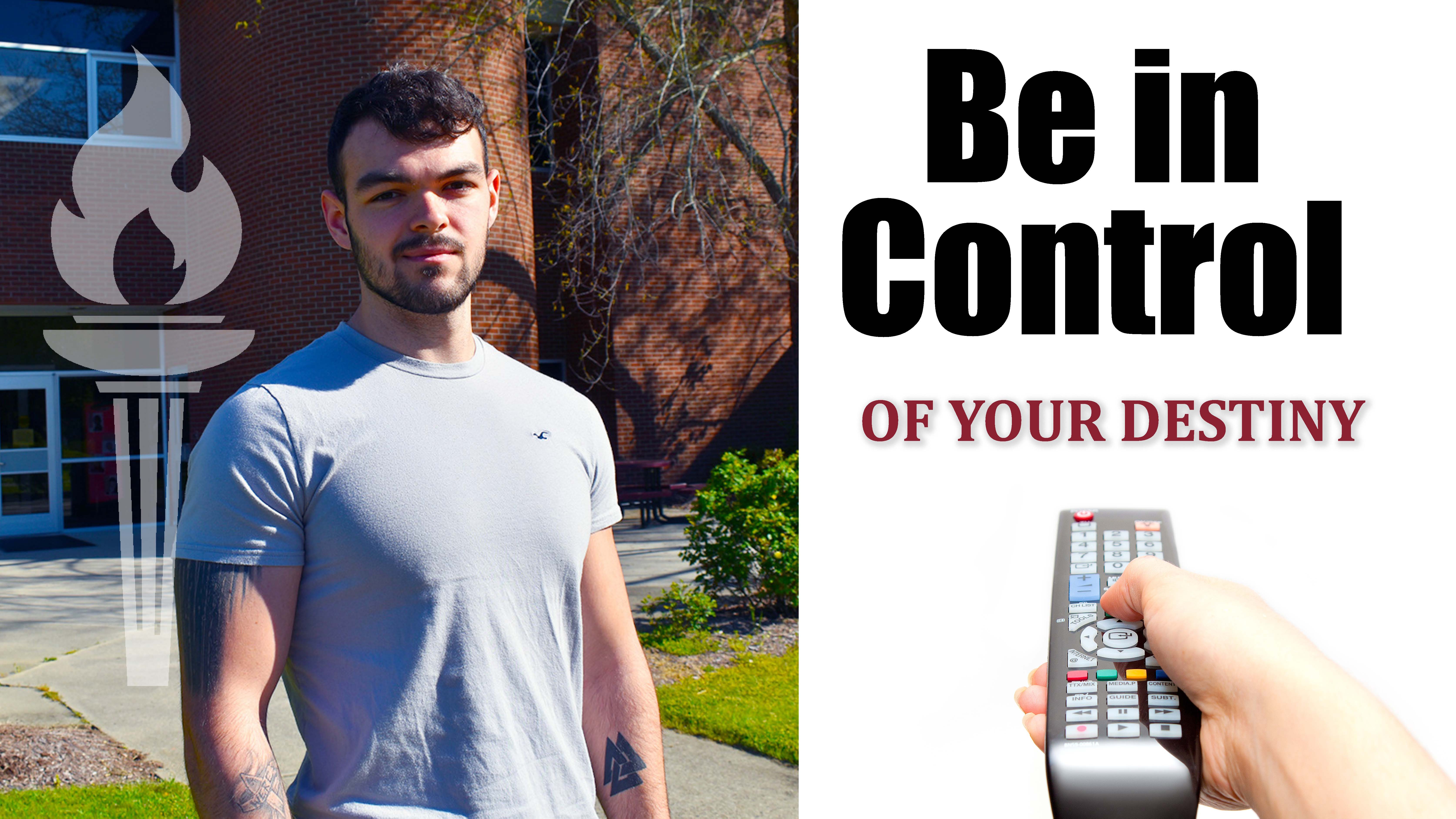 Tristan Poole featured in a Be In Control graphic