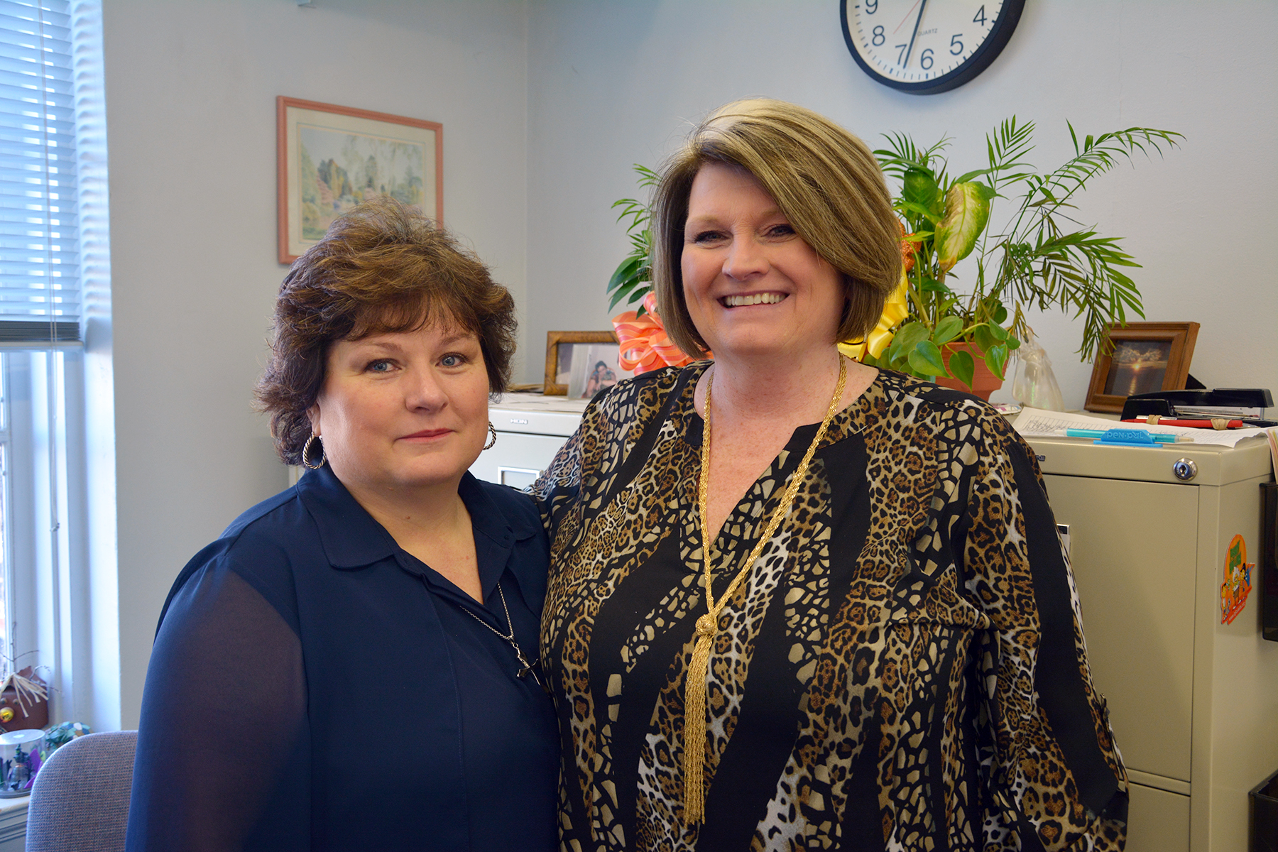 Pictured are Sheila Trotter, left, and Donna Whitley, who both earned a Public Administration Certificate from Richmond Community College to gain additional training for their jobs with Richmond County government.