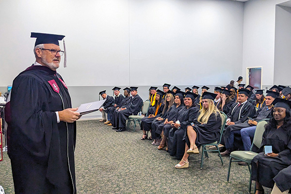 President Barbee speaks to students