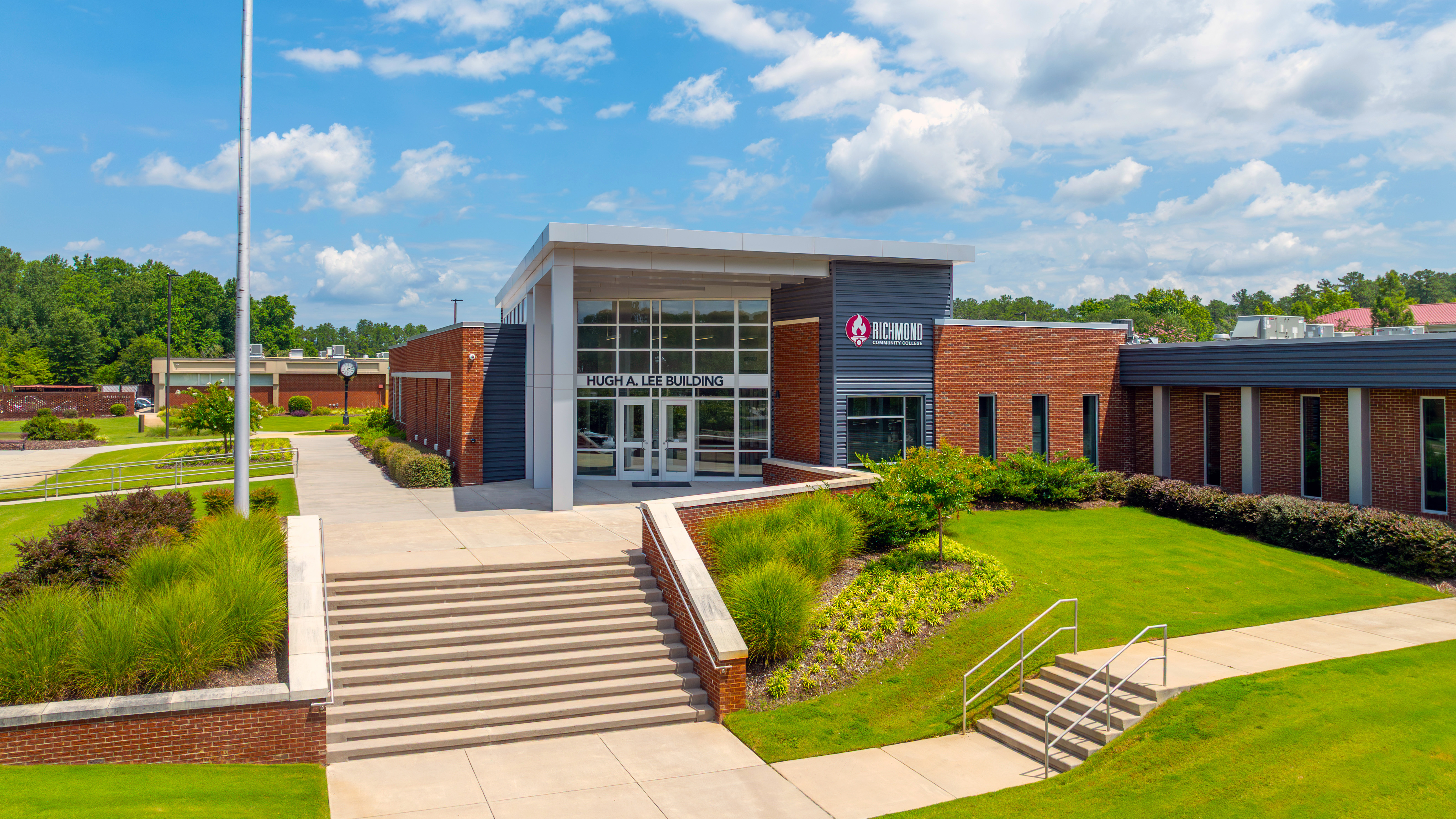 Aerial view of Lee Building