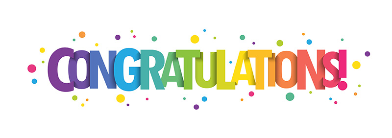 "Congratulations" with sparkles