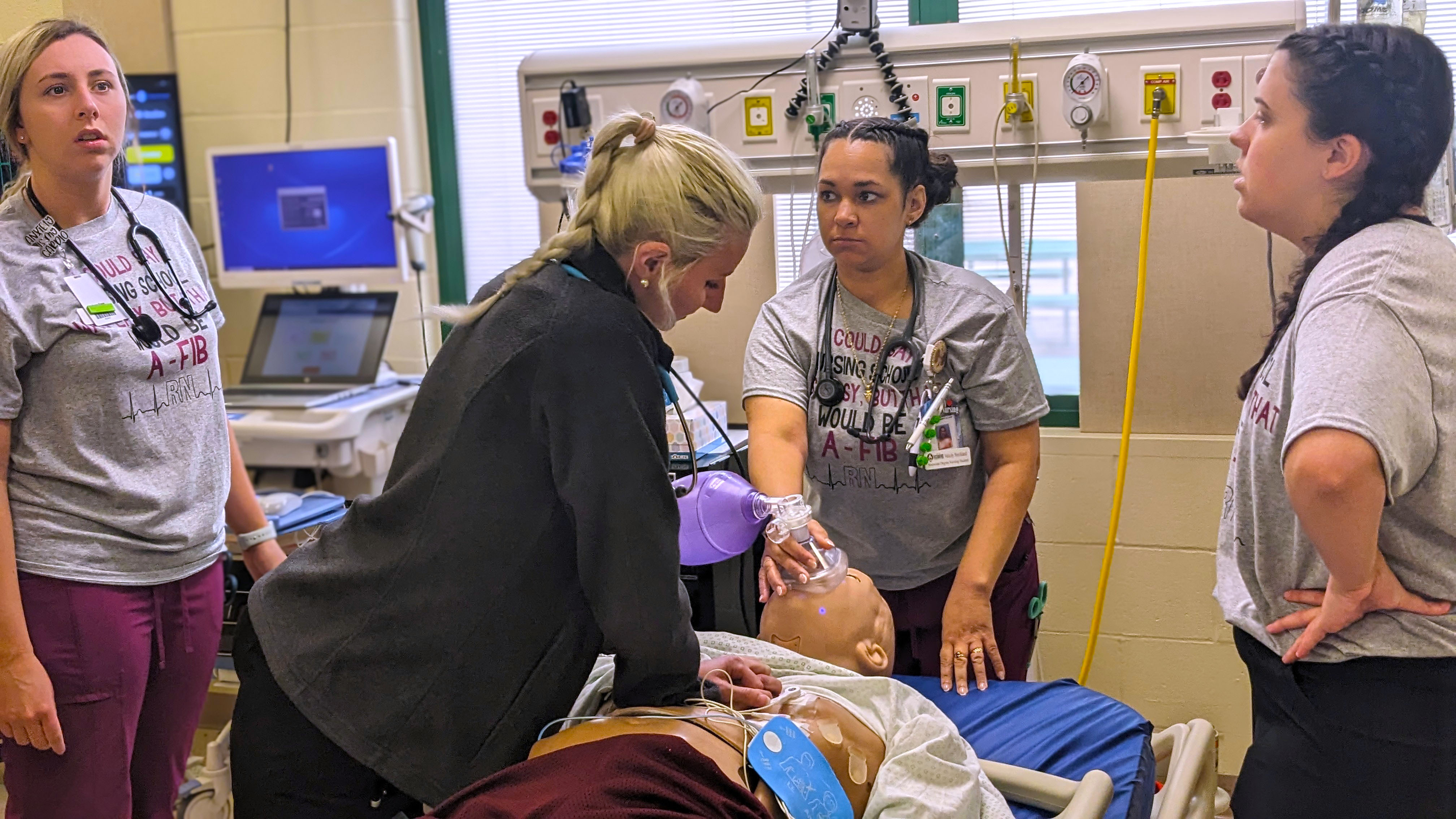 Nursing students in simulation lab