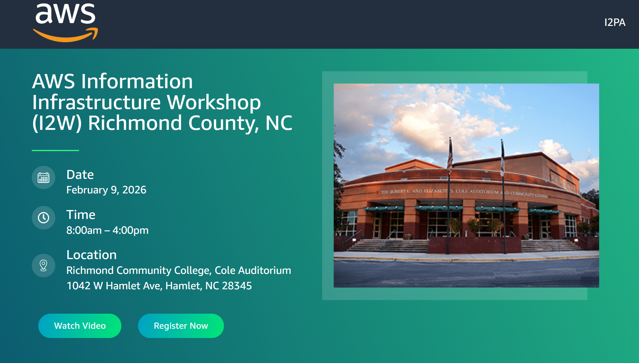 AWS Registration site
