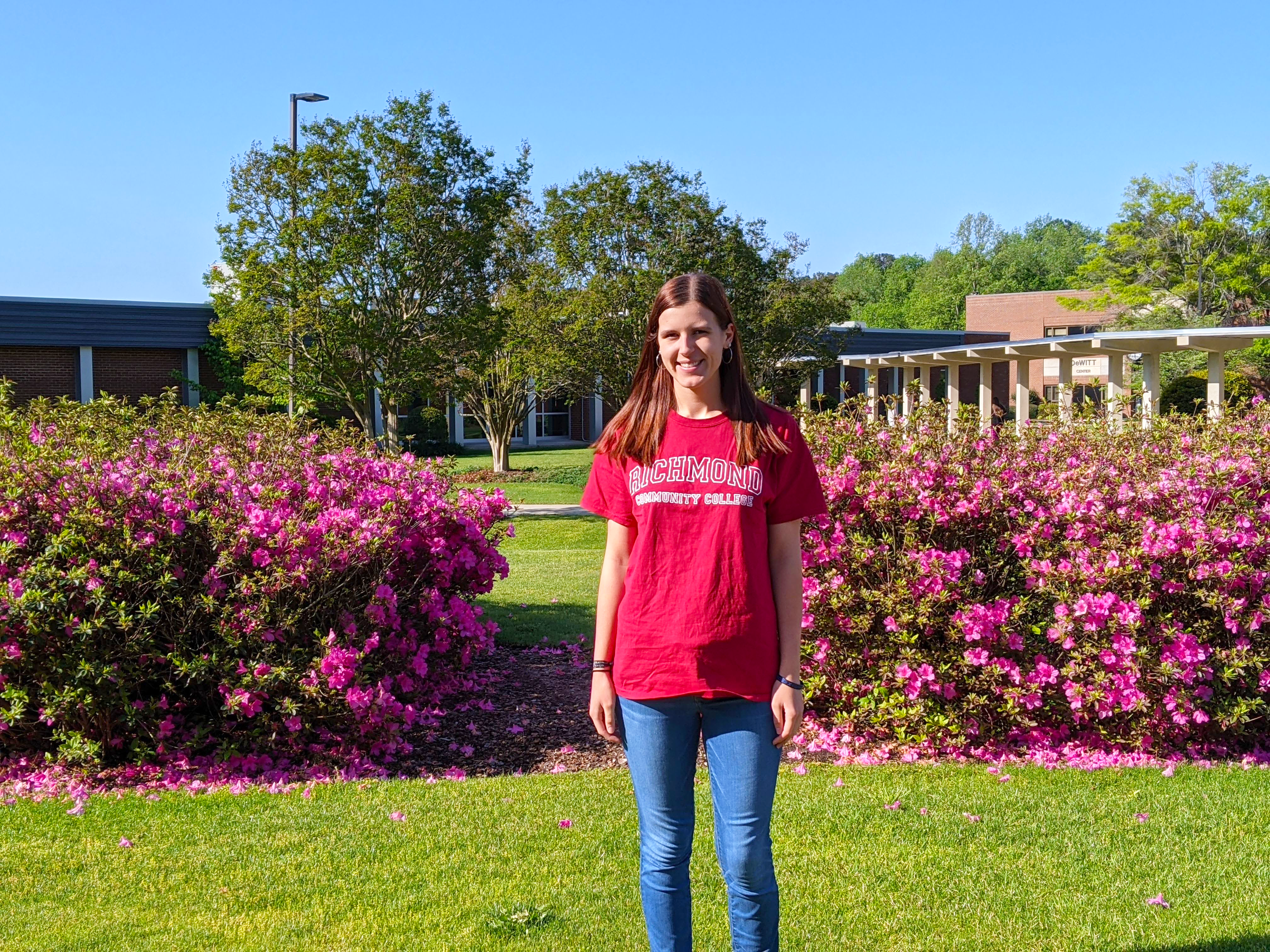 Bridget Norton poses for a picture on the Hamlet Campus