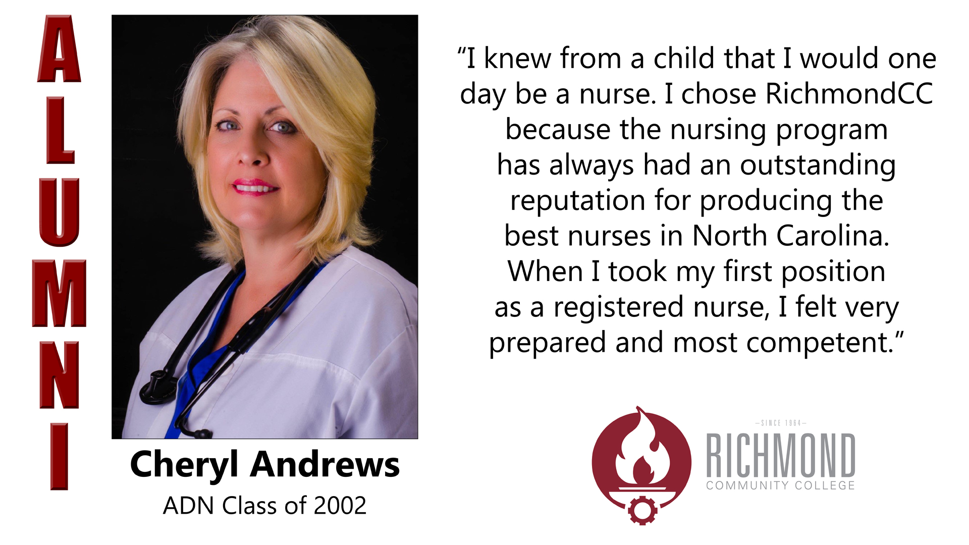 Alumni photo of registered nurse Cheryl Andrews