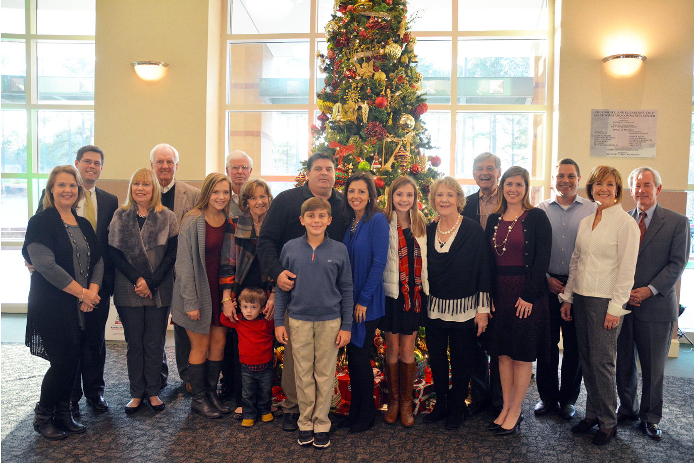 The Clark Family pictured at scholarship announcement in 2016