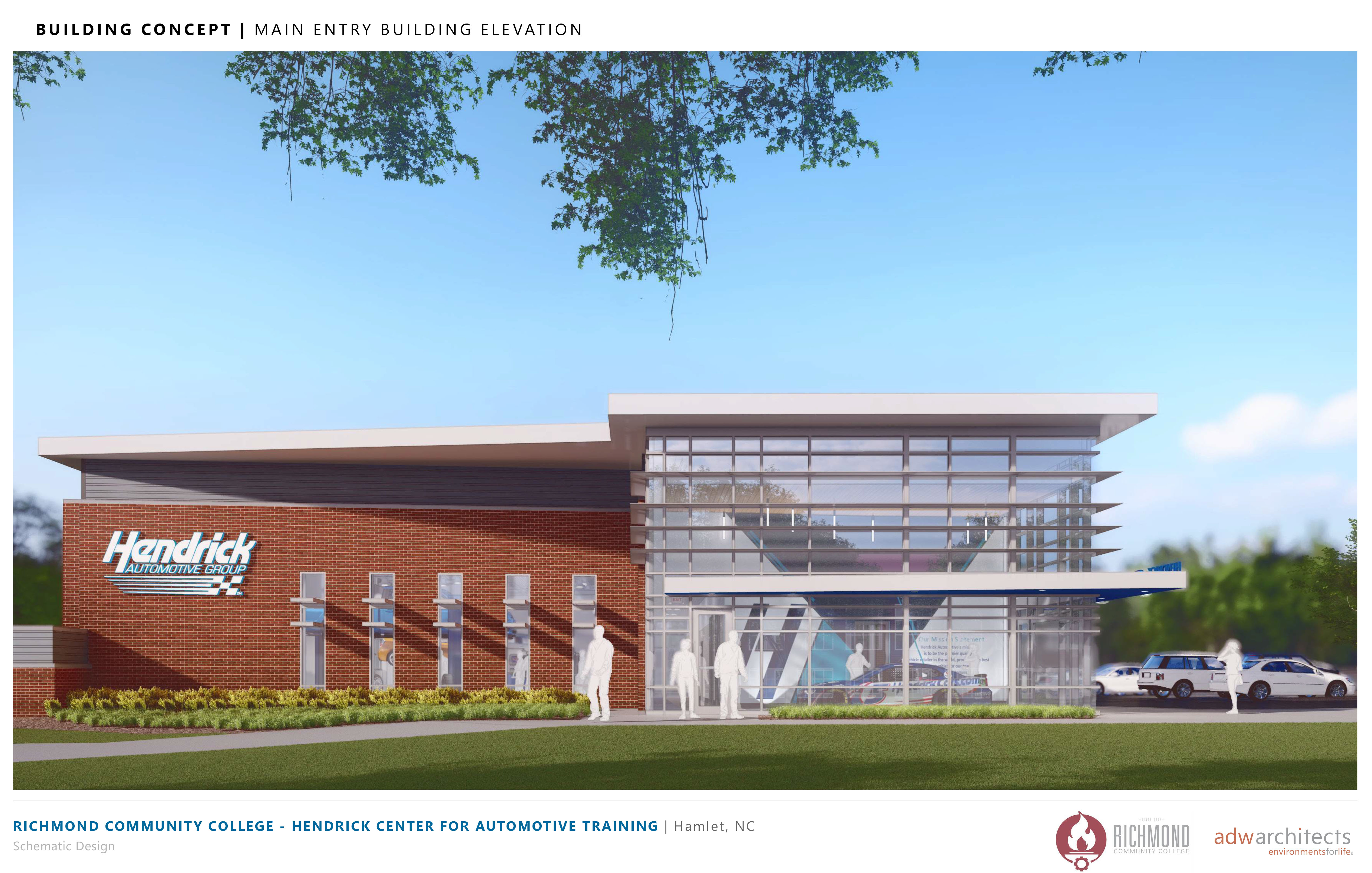 Hendrick Center architecture drawing
