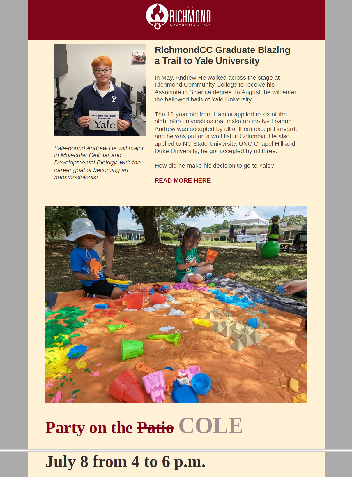 July 2026 Newsletter front page