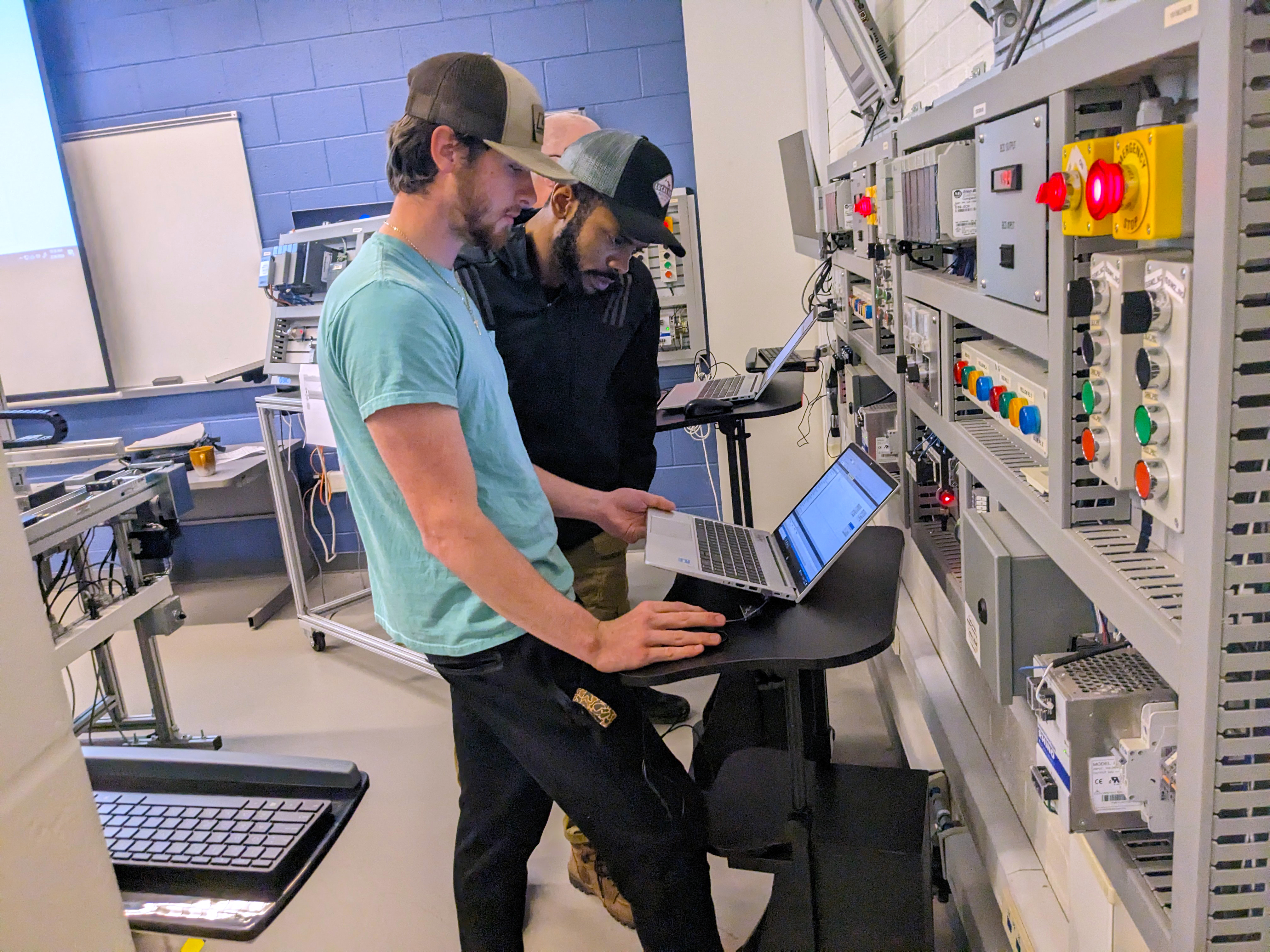 Students in Mechatronics classroom