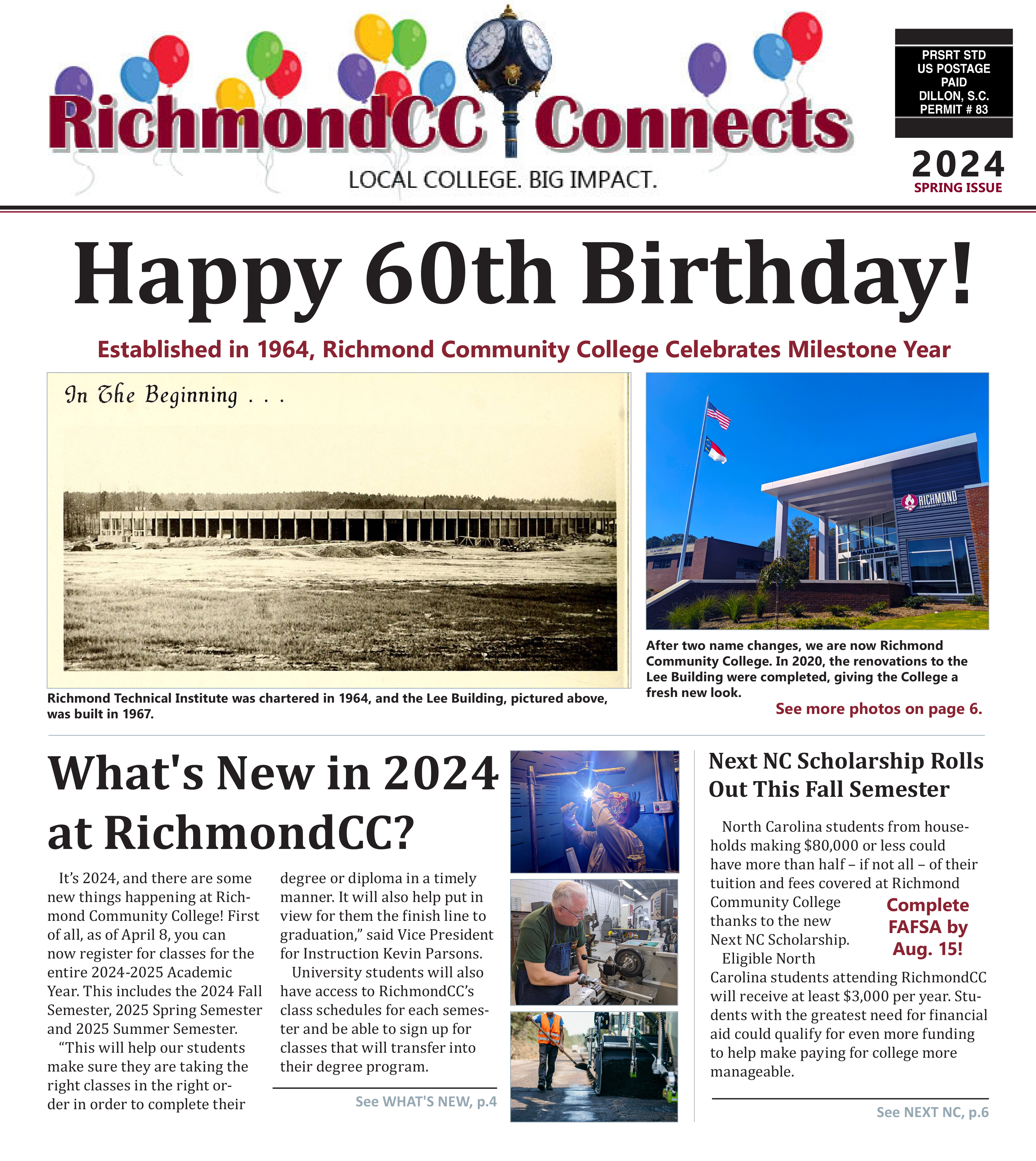 Front page of RichmondCC Connects