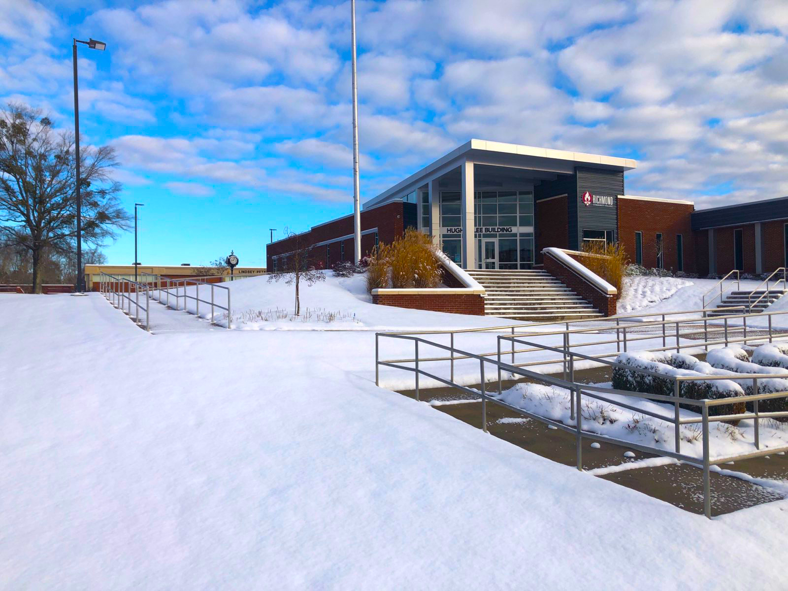 Snowy landscape at Hamlet Campus