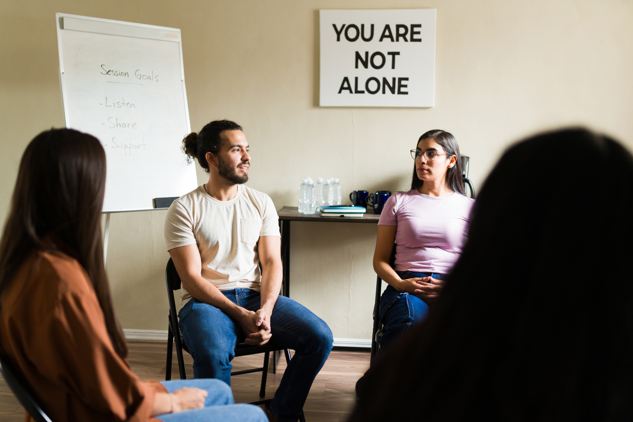 Students in a group session