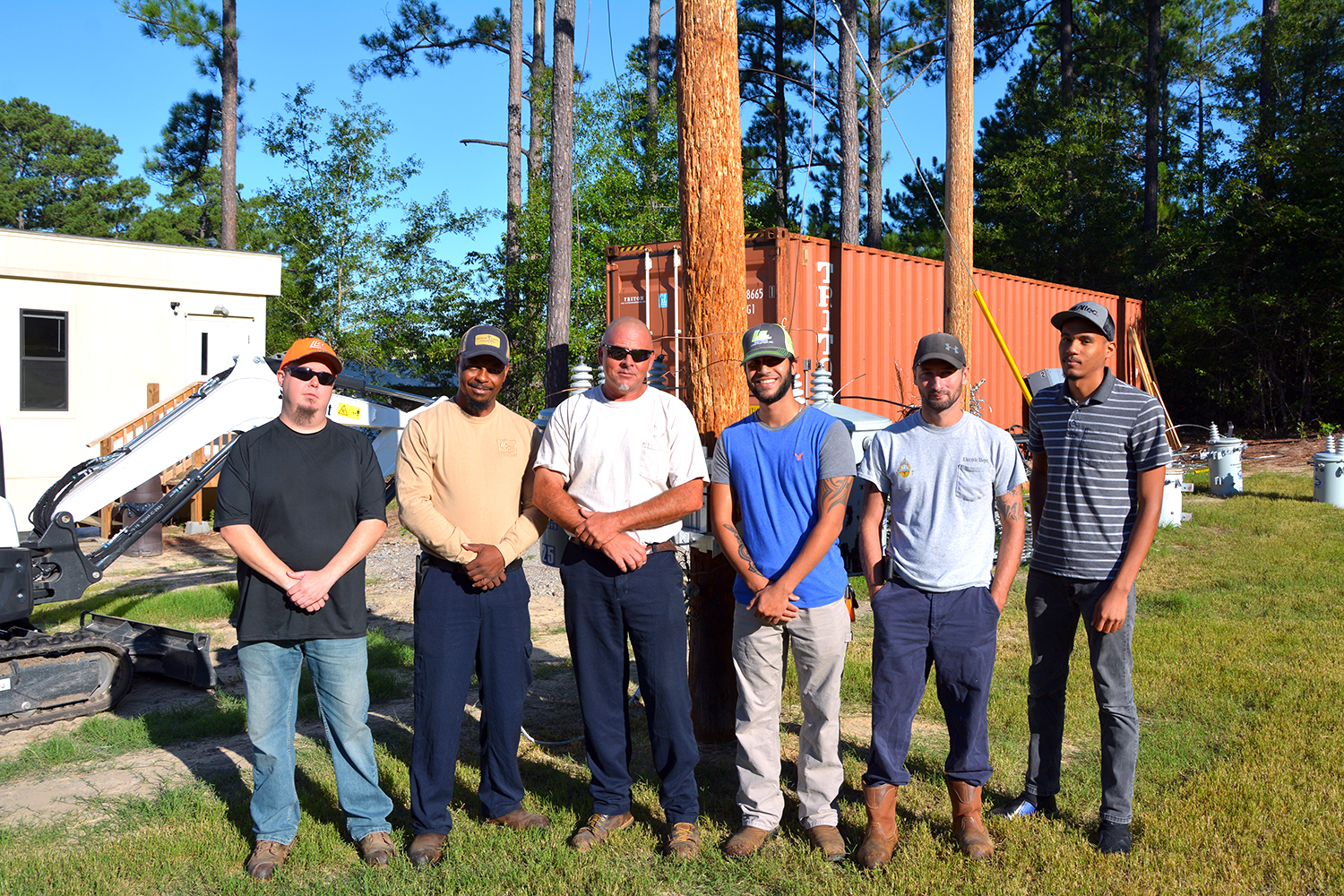 Pictured are the six people from the utility industry who took the Transformer Concepts class.