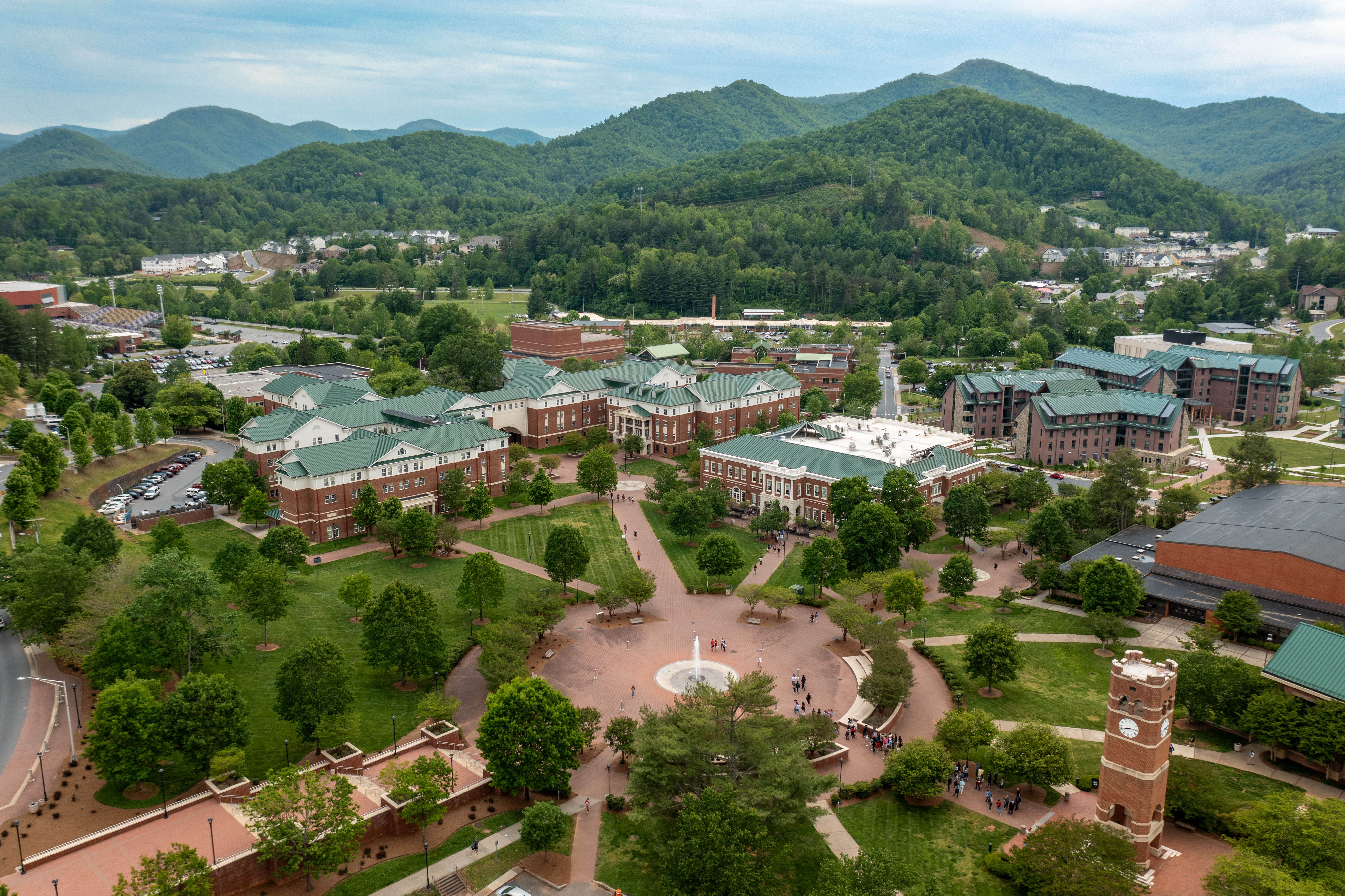 Western Carolina aerial view of campus