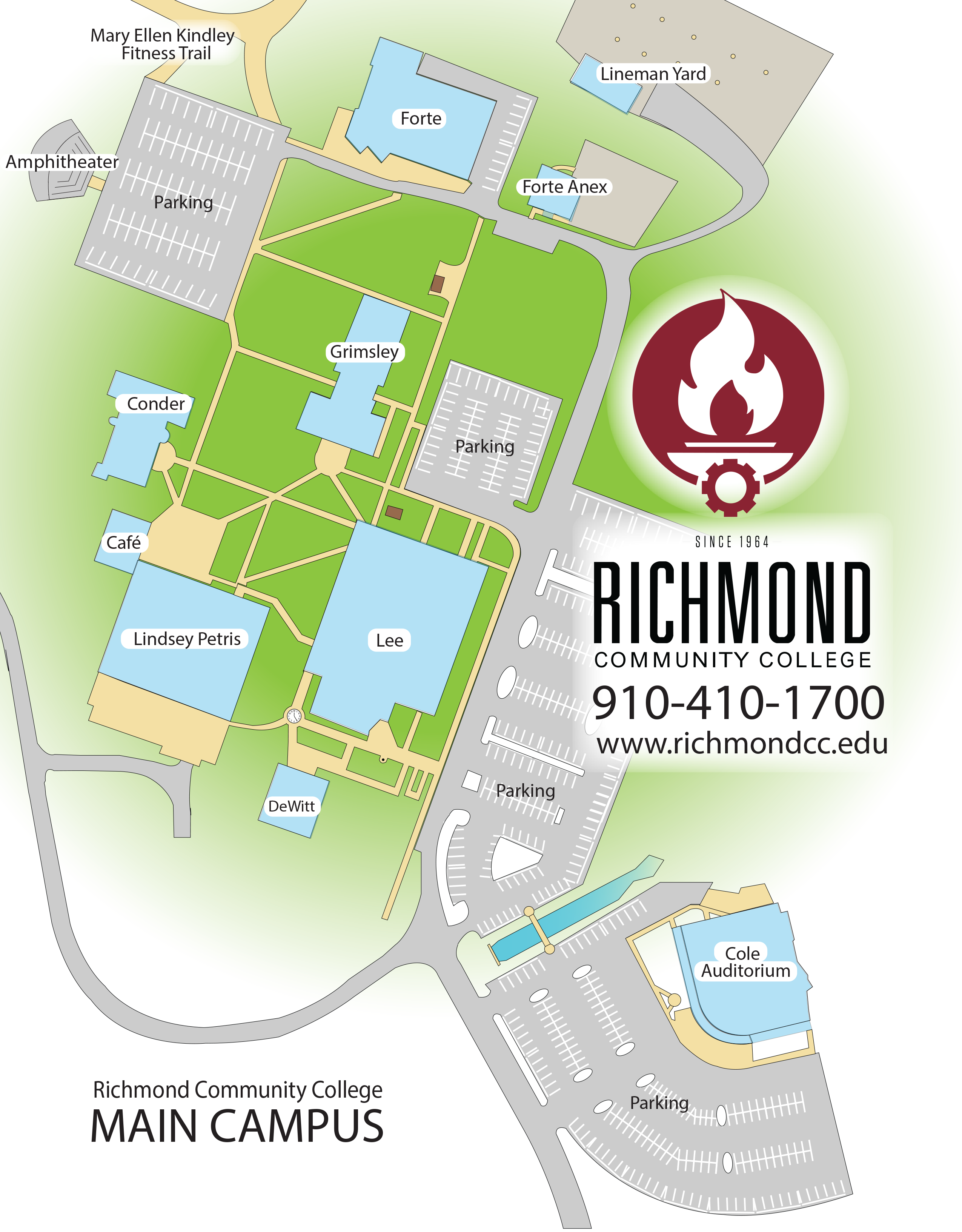 Maps Richmond Community College In Hamlet And Laurinburg Nc 4045