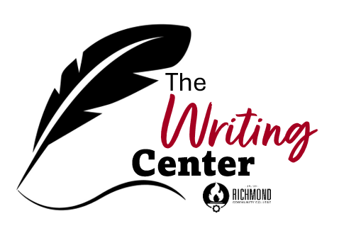Logo for the Writing Center, including the image of a feather