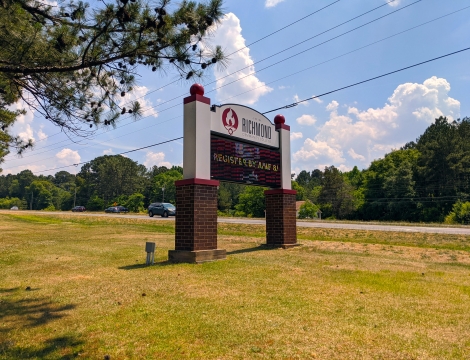 Road sign for college