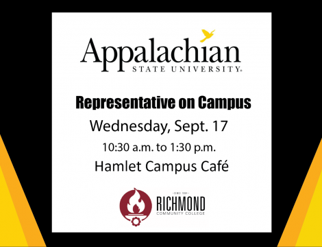 Graphic including logo of appalachian state university and RichmondCC Logo