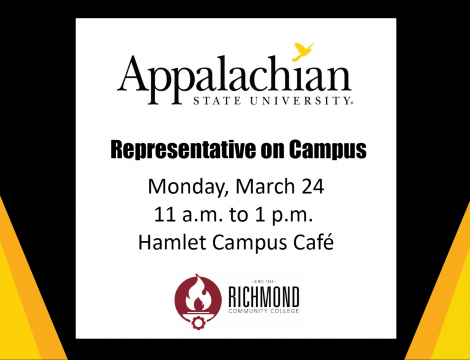 Graphic including the appalachian state and RichmondCC logo