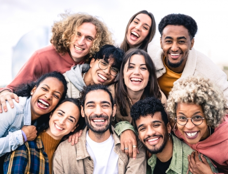 Group of happy people