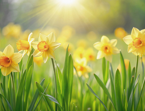 Photo of yellow flowers in field