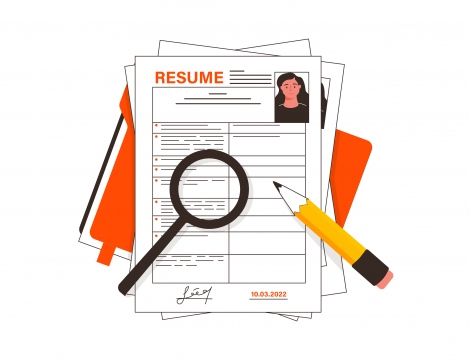 graphic of a resume