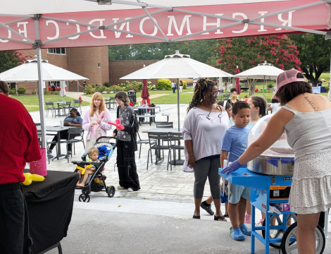 Photo of families celebrating at the RichmondCC Patio