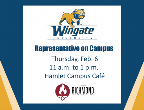 A graphic with the RCC and Wingate Logo explaining times for a representative visit