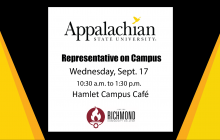 Graphic including logo of appalachian state university and RichmondCC Logo