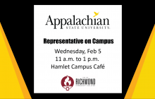 Graphic including the appalachian state and RichmondCC logo