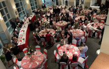 Photo of the tables and guests at the 2025 Gala