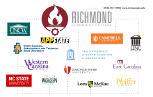 13 logos of NC universities and RCC's logo