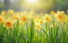 Photo of yellow flowers in field