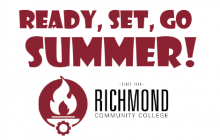 Graphic of the words "Ready, Set, Go Summer!" and the RichmondCC Logo