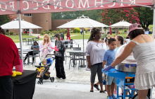 Photo of families celebrating at the RichmondCC Patio