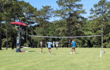 Participants Playing Volleyball